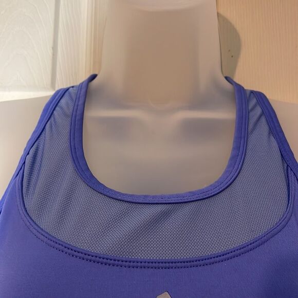 Adidas Vintage 1990s Purple/Blue Racerback Sports Bra With Mesh Medium - Picture 9 of 16